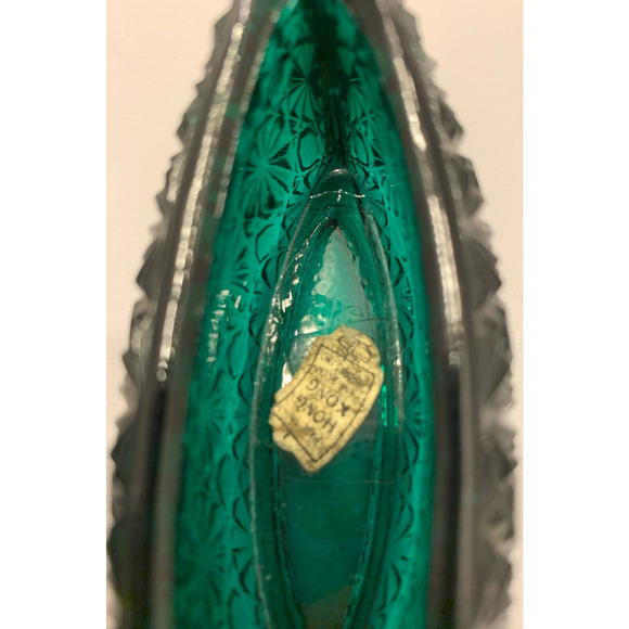 Vintage Enesco Imports Inc Hong Kong Glass Canoe - Picture 5 of 6